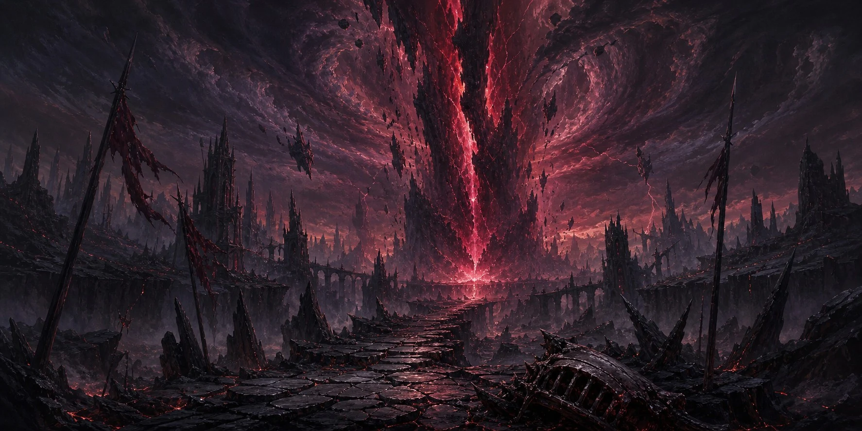 The Crimson Rift, a bleeding wound in the sky.
